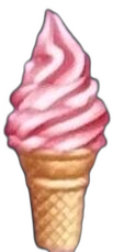 cotton candy soft serve ice cream