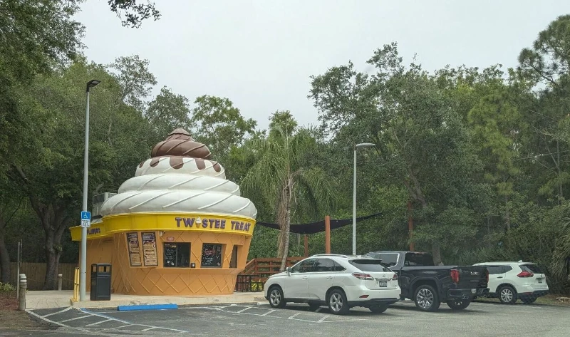parking lot and building of twistee treats