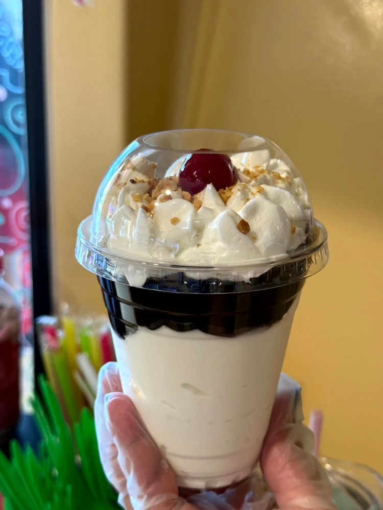 vanilla sundae with hot fudge